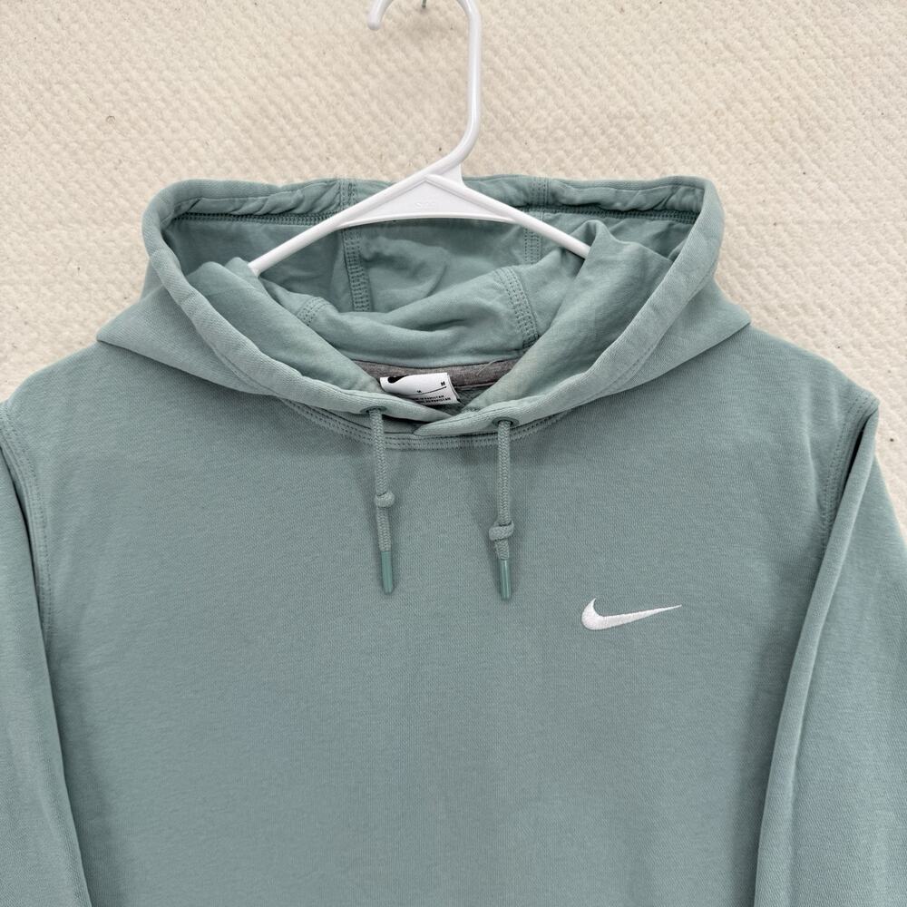 Nike Hoodie Mens M Green Seafoam Pullover Fleece Sweatshirt Embroidered Swoosh - Picture 2 of 10